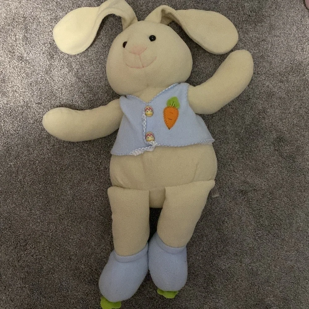 Vintage Zany Brainy Bunny Rabbit Stuffed Toys Stuffies Plush Easter Boy & Girl